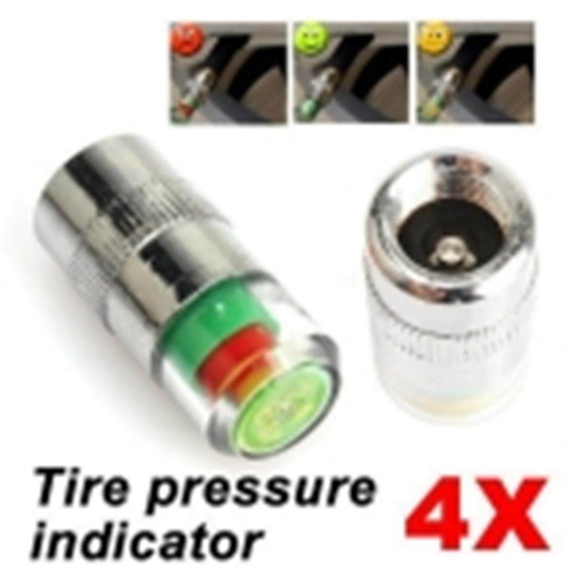 Car Auto Tire Indicator Alert Valve Stem Cap Sensor 36PSI 4pcs