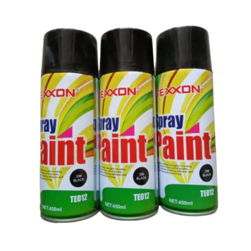 Spray Paint - Black-  3pcs - 450ml