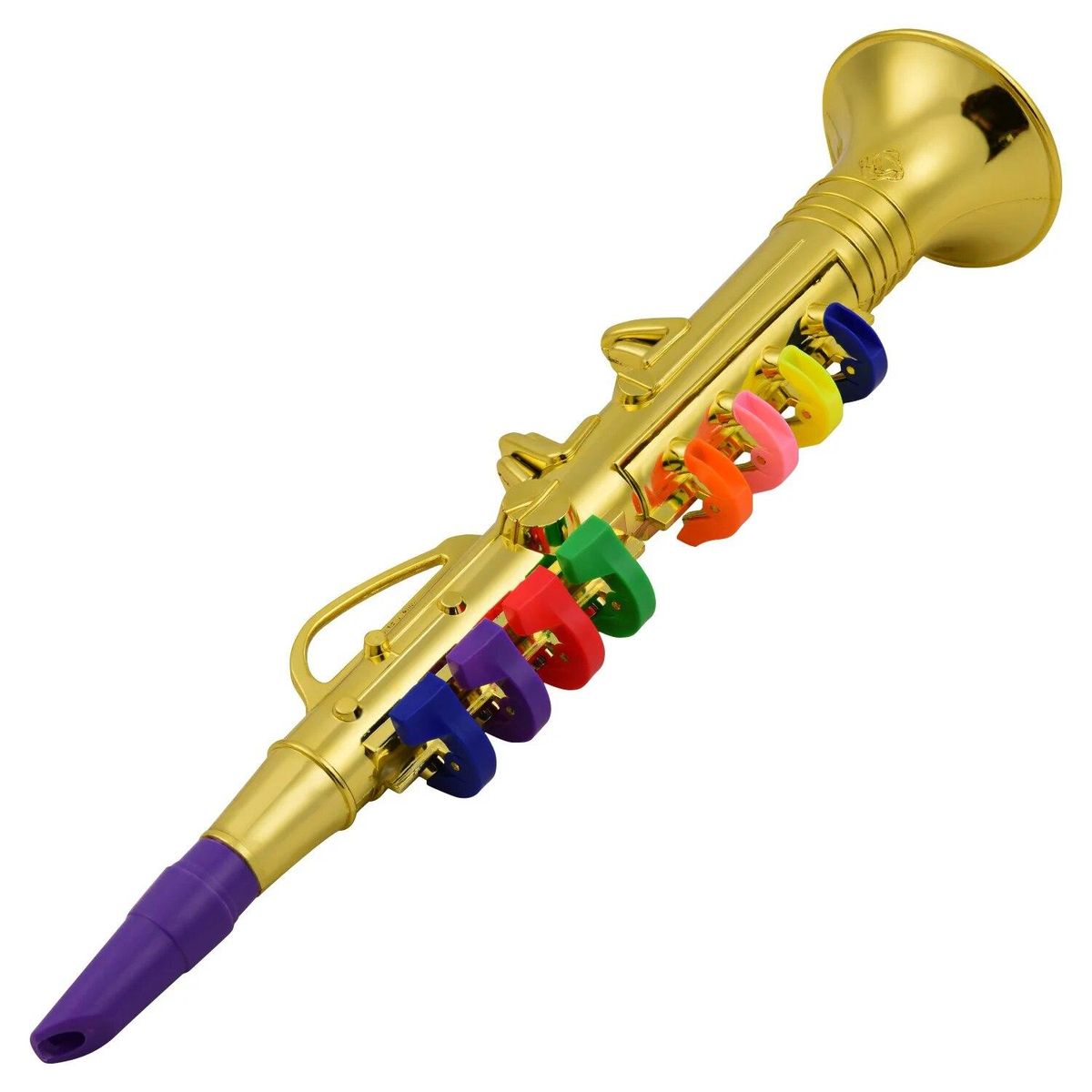 Musical Wind Instruments Clarinet for Kids Toddlers ABS Metallic Gold Clarinet