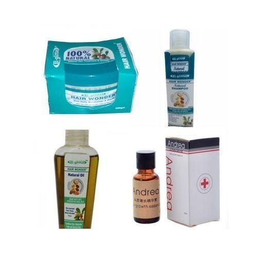 Hair Wonder Oil,Cream,Shampoo, Andrea Oil Combo-