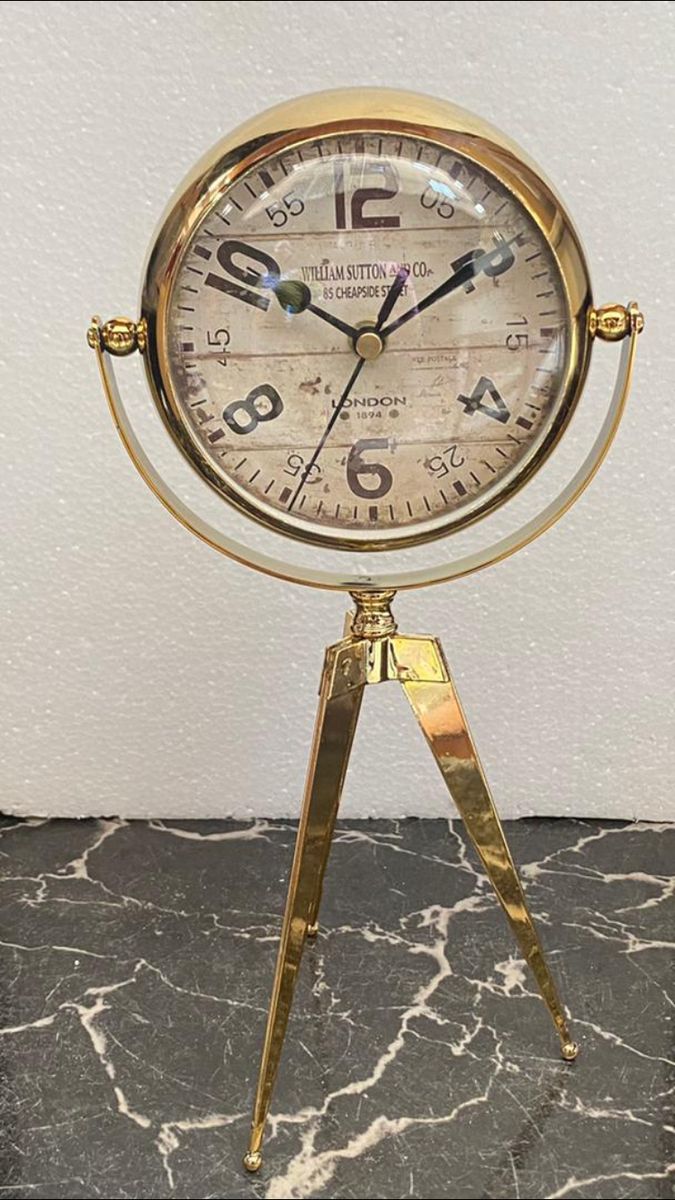 Unique Mini Gold Vintage Table-Stand Clock