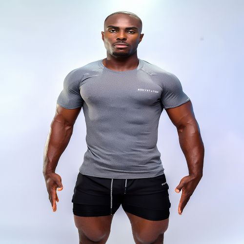 Men's Muscle Training Tee - Grey