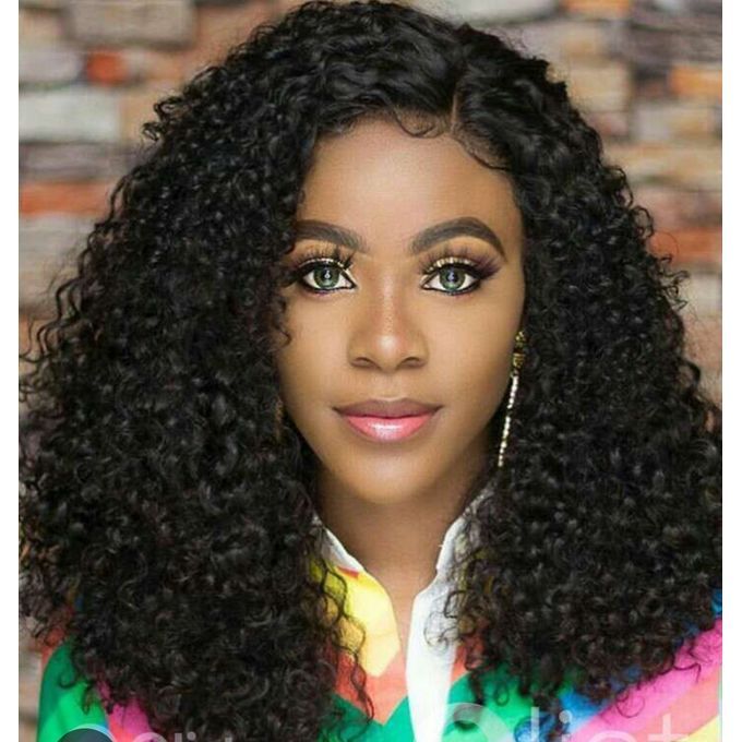 Kinky Water Curly Wig With Closure Natural Colour