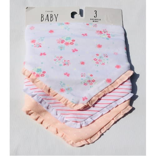 Floral Bandana Dribble Bibs- 3 Packs