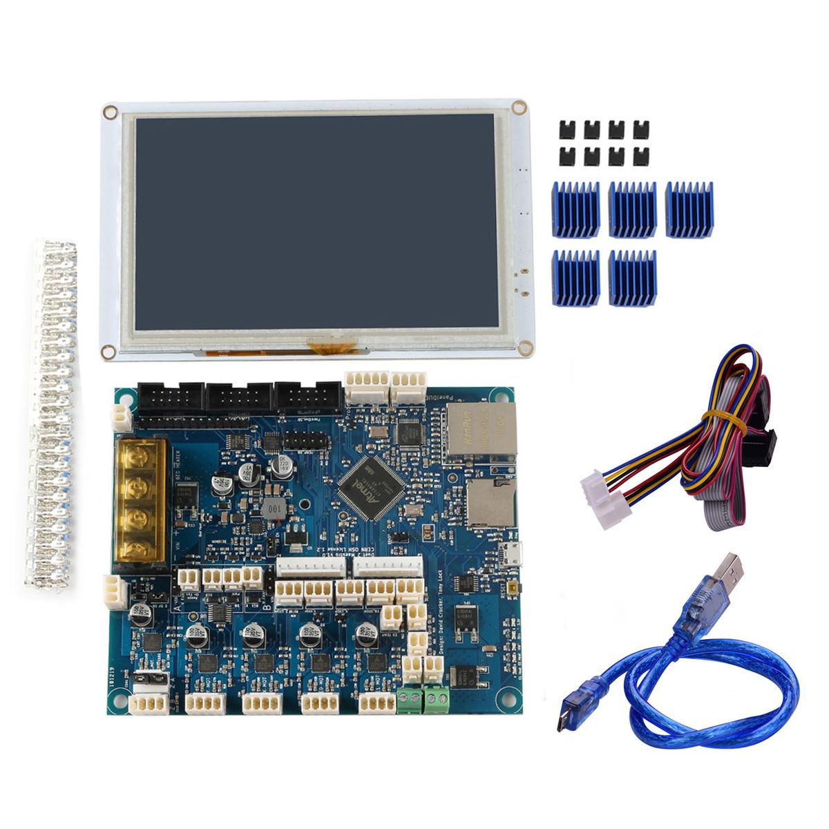 3D Printer Parts Clone Duet 2 Maestro Advanced 32 Bit Electronics Board Motherboard with 5 Inch PanelDue 5i Integrated Paneldue Colour TouchScreen Controller for 3D Printer