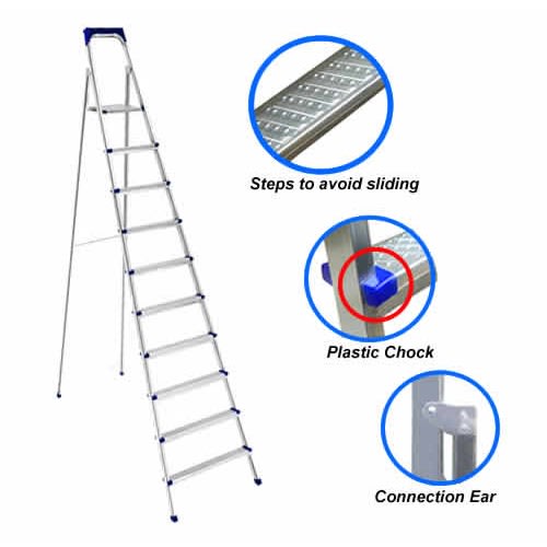 10 Step Steel Ladder