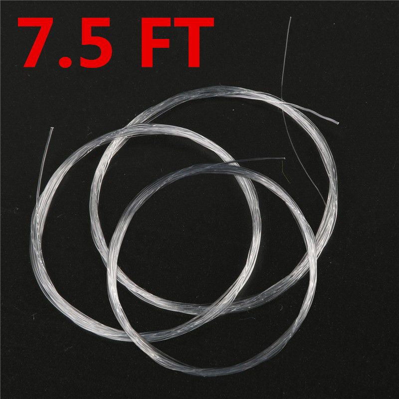 5 Pieces Tapered Leader Fly Fishing Line 7.5FT-15FT 0X-7X Nylon Fly Fishing Leader Clear