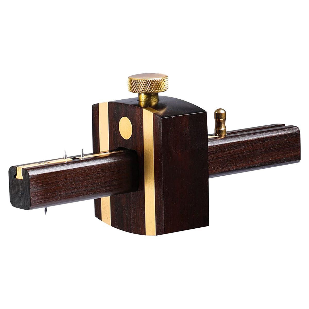 Mortise Gauge Woodworking Scriber Marking Tool 64in Mortise Square Gauge Brass Screw Type Sliding Scraper