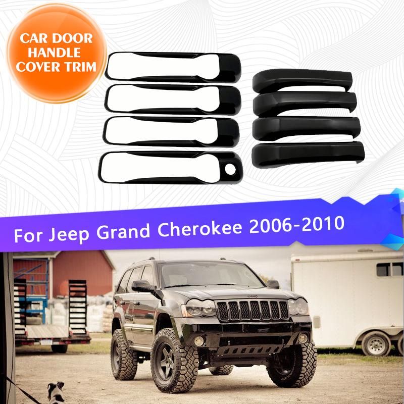 For Jeep Grand Cherokee WK 2006 2007 2008 2009 2010 Car Door Handle Cover Trim Scratch Protector Car Accessories Exterior Parts