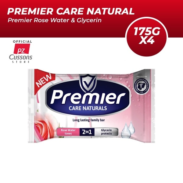 Care Naturals Bathing Soap - Rose Water & Glycerin - 175g X 4