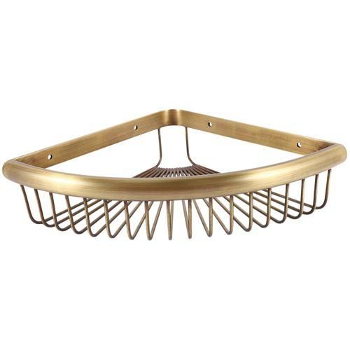 Copper Wall-Mounted Bathroom Corner Racks Fan-Shaped