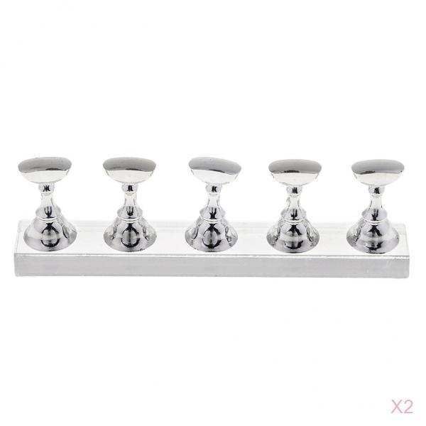 Acrylic Magnetic Nail Tips Practice Display Stands Holders Training