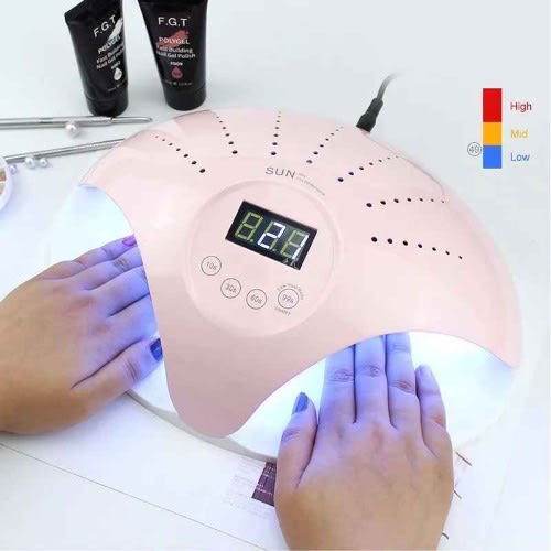 Two Hands Nail Dryer With Led Light 48W-pink