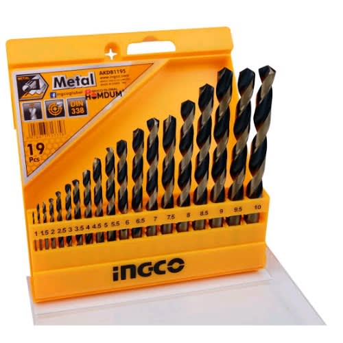 Ingco - Metal - Concrete And Wood Drill Bit Set - 16pcs