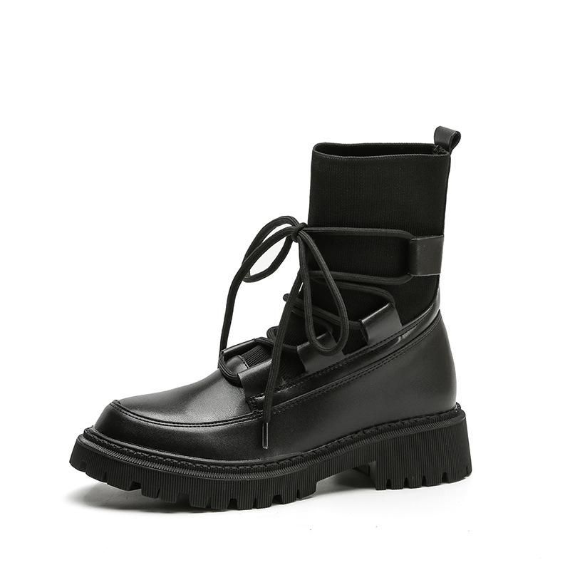 ladies casual stretch fabric socks boots