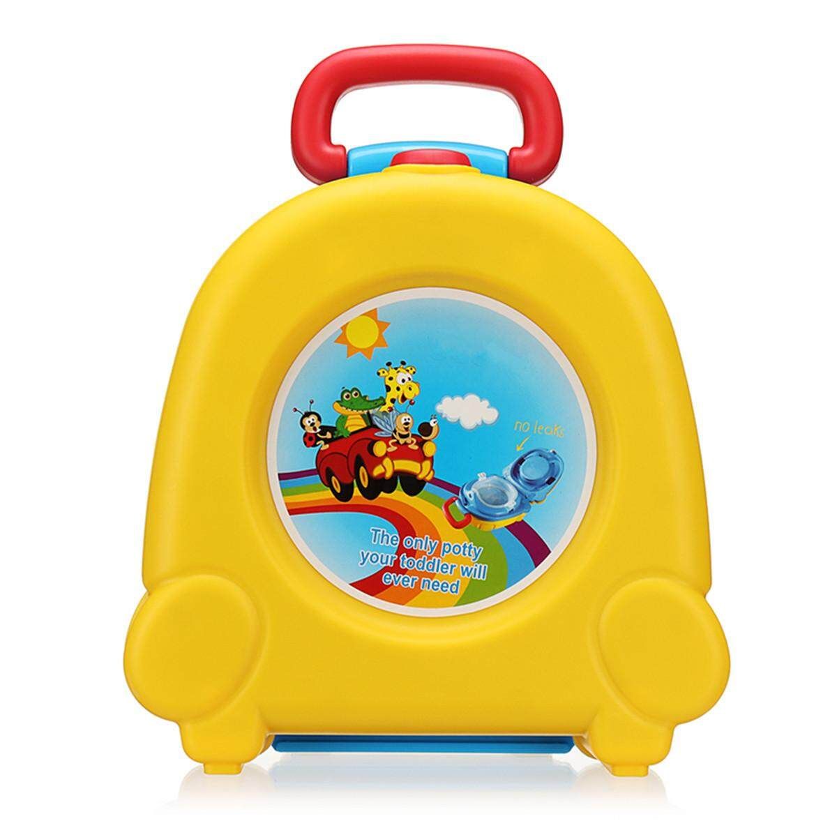Portable Travel Potty Toilet Carry Seat Chair Toilet For Kids Baby Training Yellow