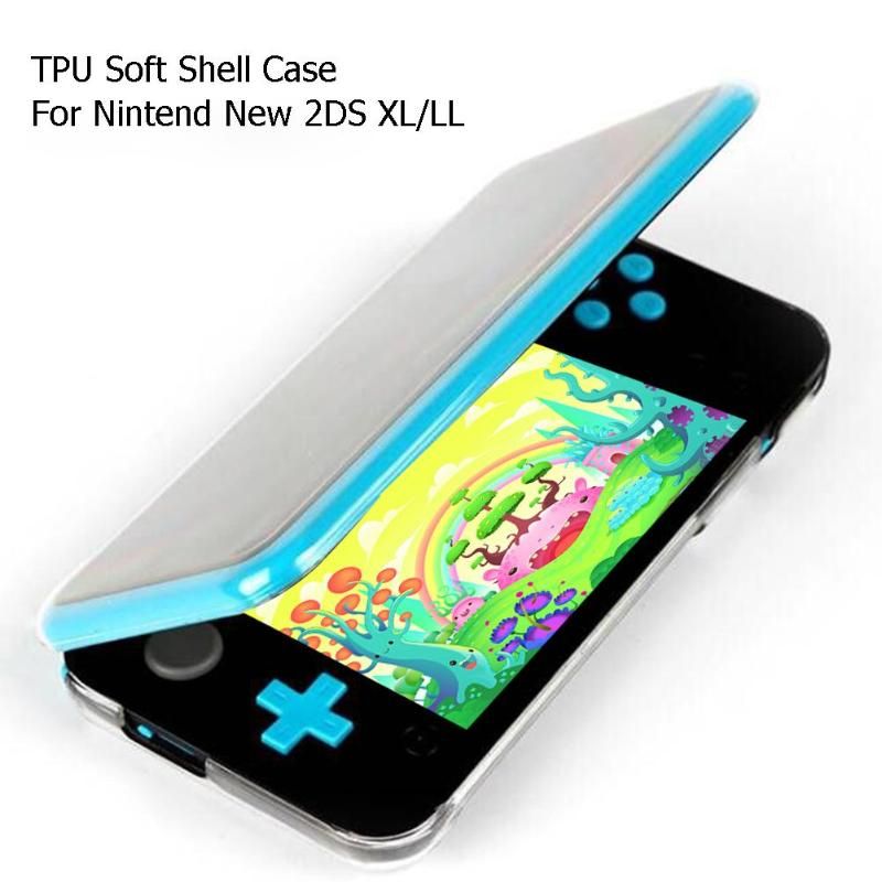 Gaming TPU Soft Shelamepad Transparent Protective Covers Housing Protection Skin Cover Case For Nintendo  2DS XL LL