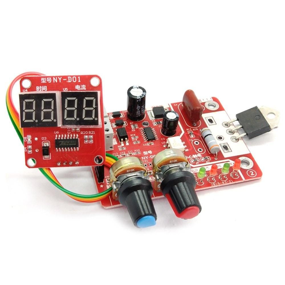 40A Spot Welding Machine Control Board Adjustable Time Current Digital Display Welder Transformer Controller Board