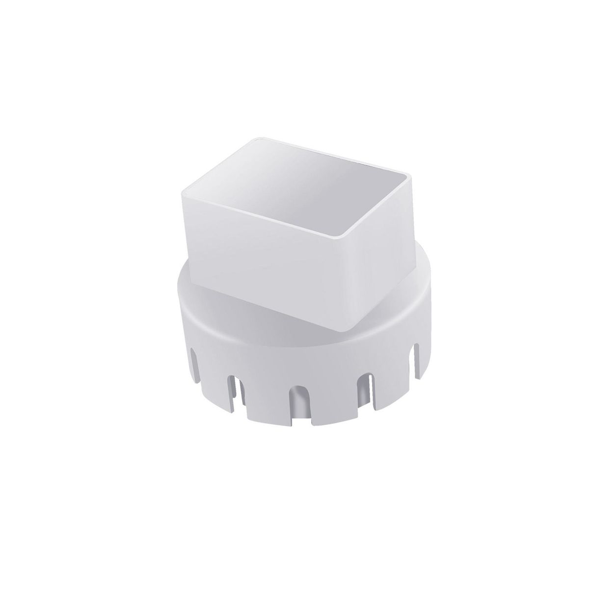 Downspout Connector Roof Rain Gutter to Downspout Adapter White