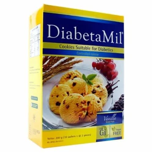 Diabetamil Cookies Suitable For Diabetics With No Sugars - Vanilla Dried Fruits -200g