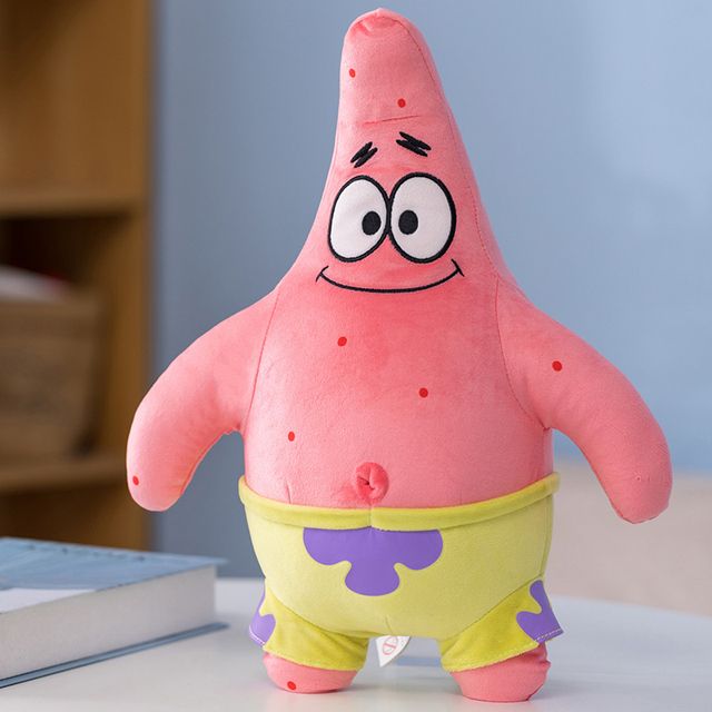 Kawaii Anime Peripheral SpongeBob Plush Doll Room Decor Patrick Star Stuffed Toy Backpack Pendant Christmas Gift For Kid(#38cm Patrick Star)
