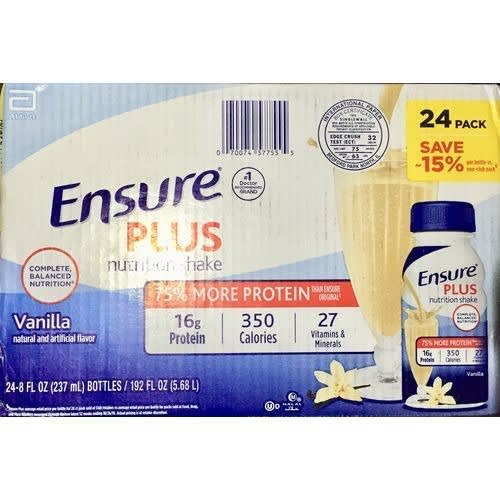 Plus Nutrition Shake Vanilla 237ml - Pack Of 24