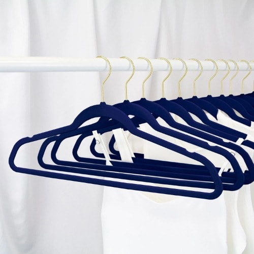 Elite Velvet Hangers - Navy - 50 Pack