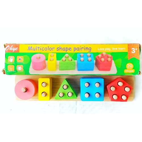 Wooden Shape Montessori Pairing Block