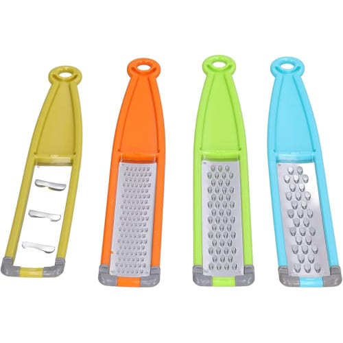 Flat Grater Set - Vegetable / Fruit Slicer & Peeler Set - 4 Pieces