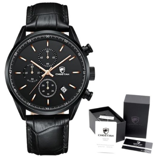 Cheetah Limited Edition Waterproof Wrist Watch - Black