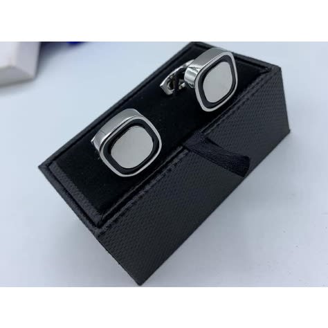 Men's Stainless  Steel Cuff Links - Silver