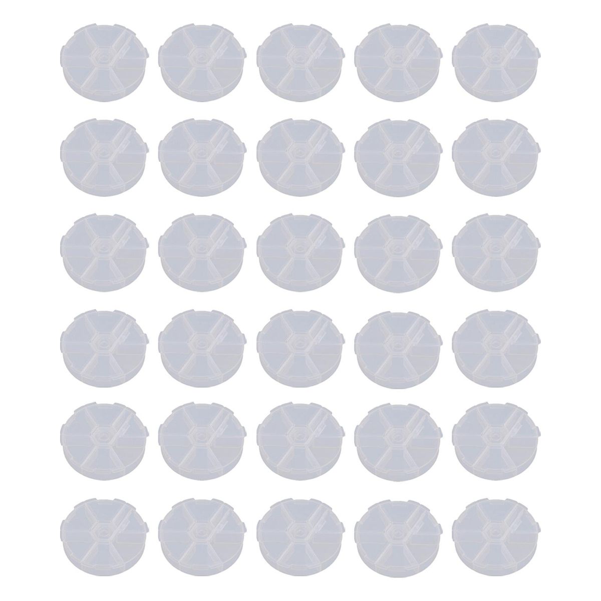 30x High Quality Jewellery Cases With Lid Storage 6Compartment Girls