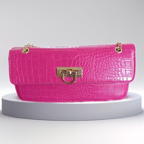 Pink Ladies Leather Bag