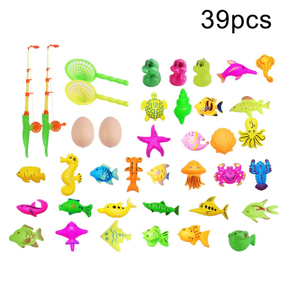 Magnetic Fishing Game Fish Model Kit Pretend Play Children-