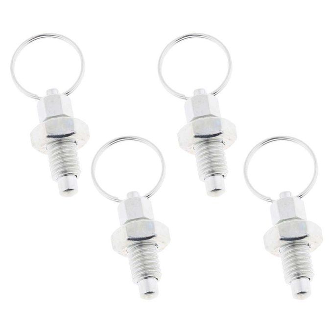 4Pcs M8 Index Plunger With Ring Pull Spring Loaded Retractable Locking