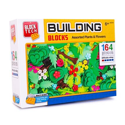 Assorted Plants & Flowers Building Blocks - 164pcs