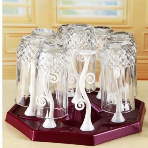 Glass Cup Holder And Drainer