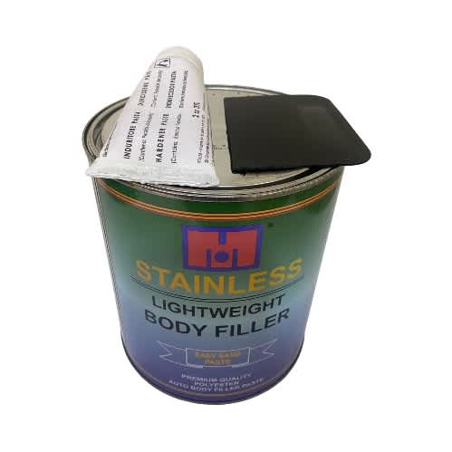 Body Filler With Free Hardener And Spreader Lightweight Stainless Brand - 32L - 5kit