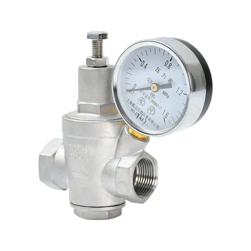 Y11X-16P 304 Stainless Steel Wire Mouth Pressure Reducing Valve Adjustable Tap Water Pressure Stabilizing Valve Pipe Constant Pressure Valve