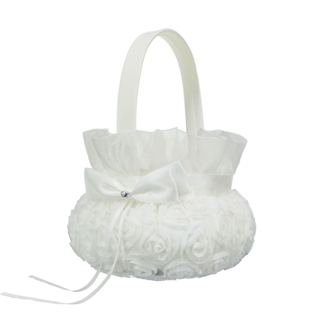 Wedding Basket Flower Girls Portable Petals Wedding Basket D