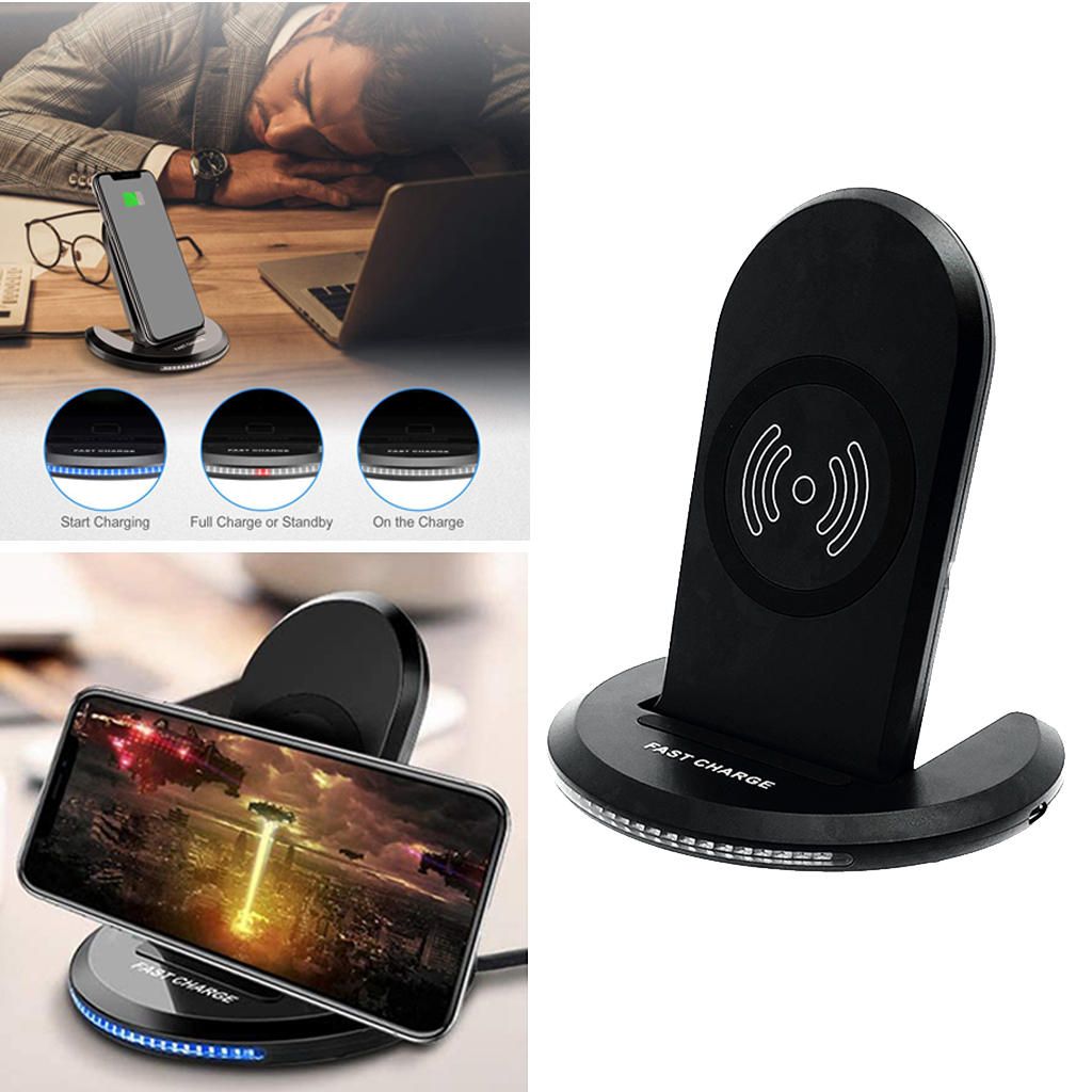 Qi Fast Wireless Charger Charging Pad For IPhone 8 X XR 11 Samsung S8