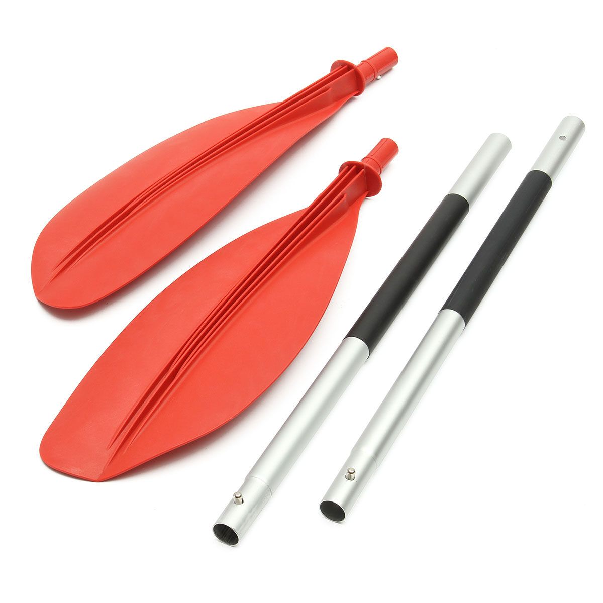 213cm Double-Ended Detachable Aluminum Afloat Boat Kayak Paddles Raft Canoe Oars Red Gules