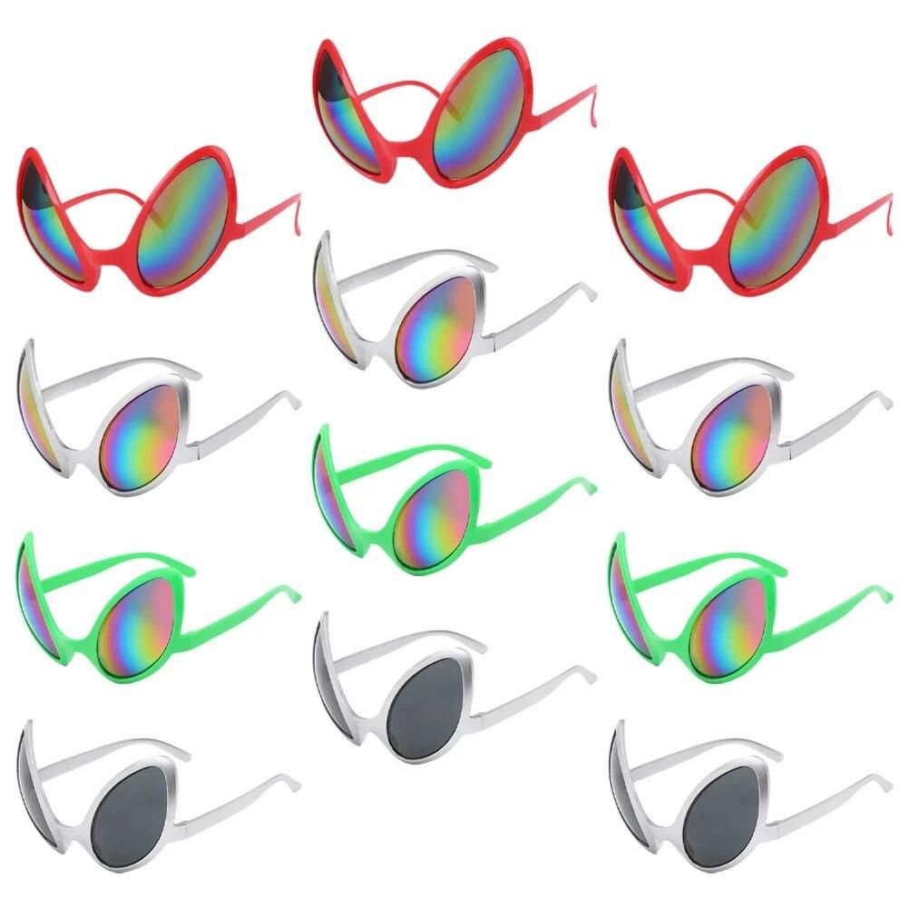 12 Pcs Women's Sunglasses Alien Funny Eyeglasses Decorative Mirror Eyewear Plastic Man Adults Costume