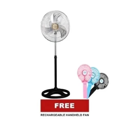 18" Standing Fan + 1hand Fan Mini Rechargeable Fan