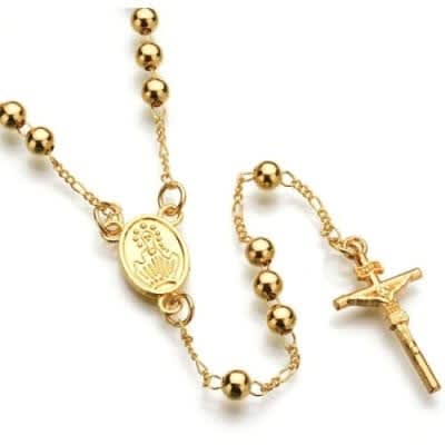 Gold Beaded Rosary
