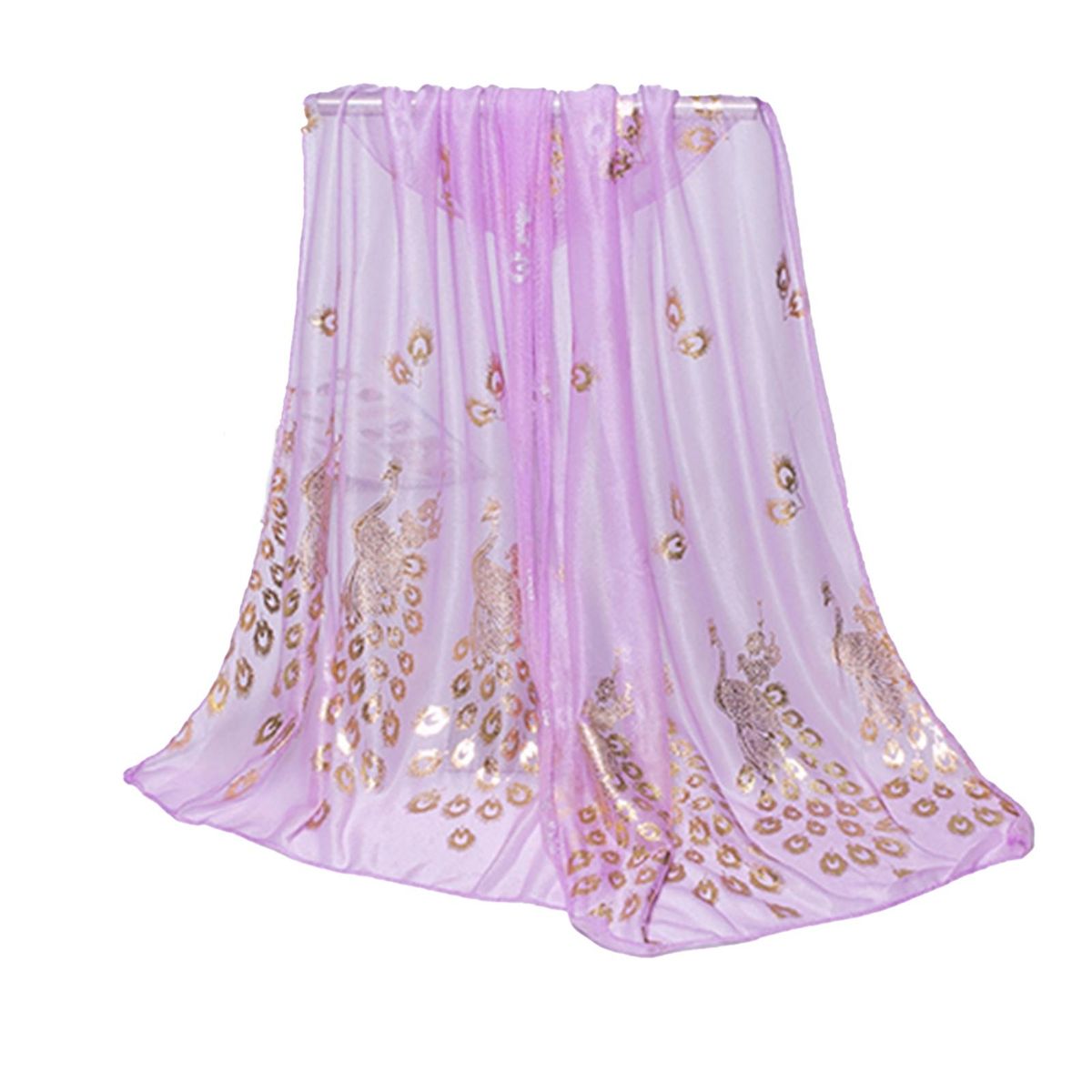 Chiffon Scarf Stylish Practical Beauty Girl Wrap-Purple