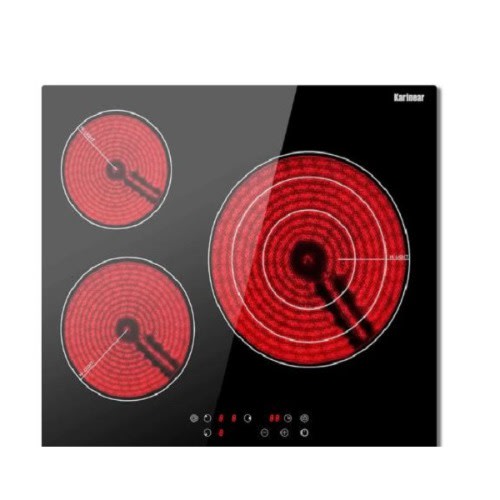 Karinear  3 Burners Electric Ceramic Cooktop With Timer - Child Safety Lock And Sensor
