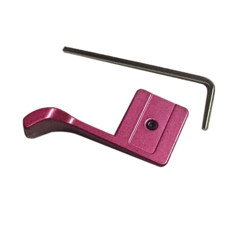 Universal Metal Hot Shoe Adapter Thumb Grip for Camera Canon EOSM Sony NEX Fuji XT10 XT1, 2/Pcs(Red )