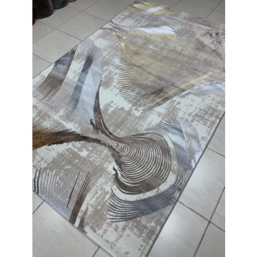 Rugged Turkish Contemporary Center Rug-5ftby7ft