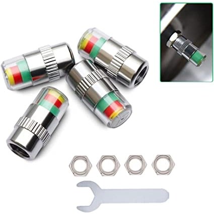 Anti-piracy  Air Alert Tire Valve Cap Set - 9pcs